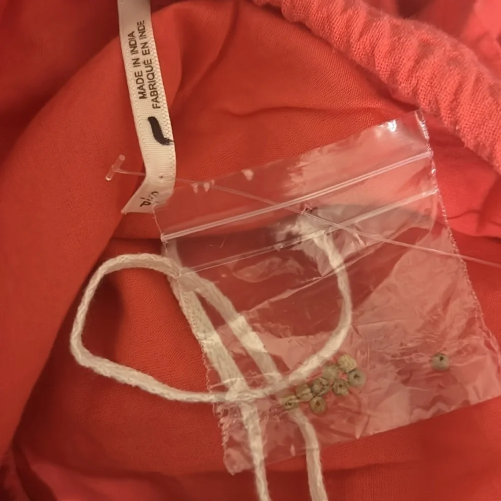 NWOT FREE PEOPLE, Somewhere Sunny Drop Waist Maxi, Large in Radiant (Coral) - Picture 9 of 9